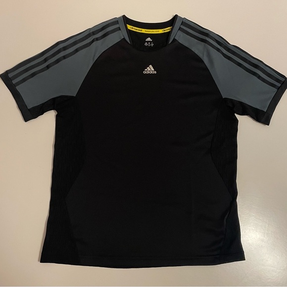Adidas Kids Youth Boy’s Climacool Black and Gray Shirt - Picture 1 of 4